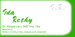 ida rethy business card